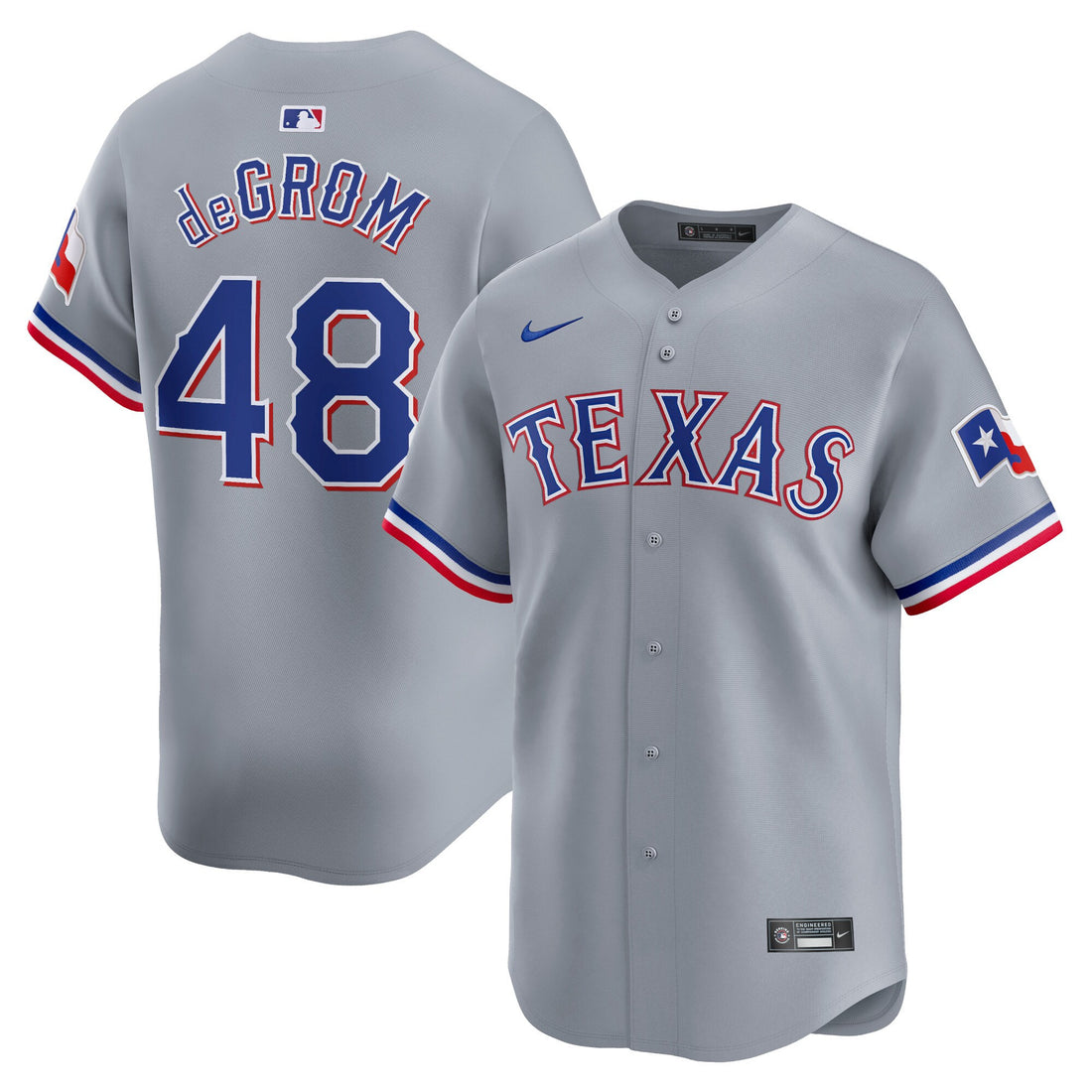 Jacob Degrom Texas Rangers gray Limited jersey