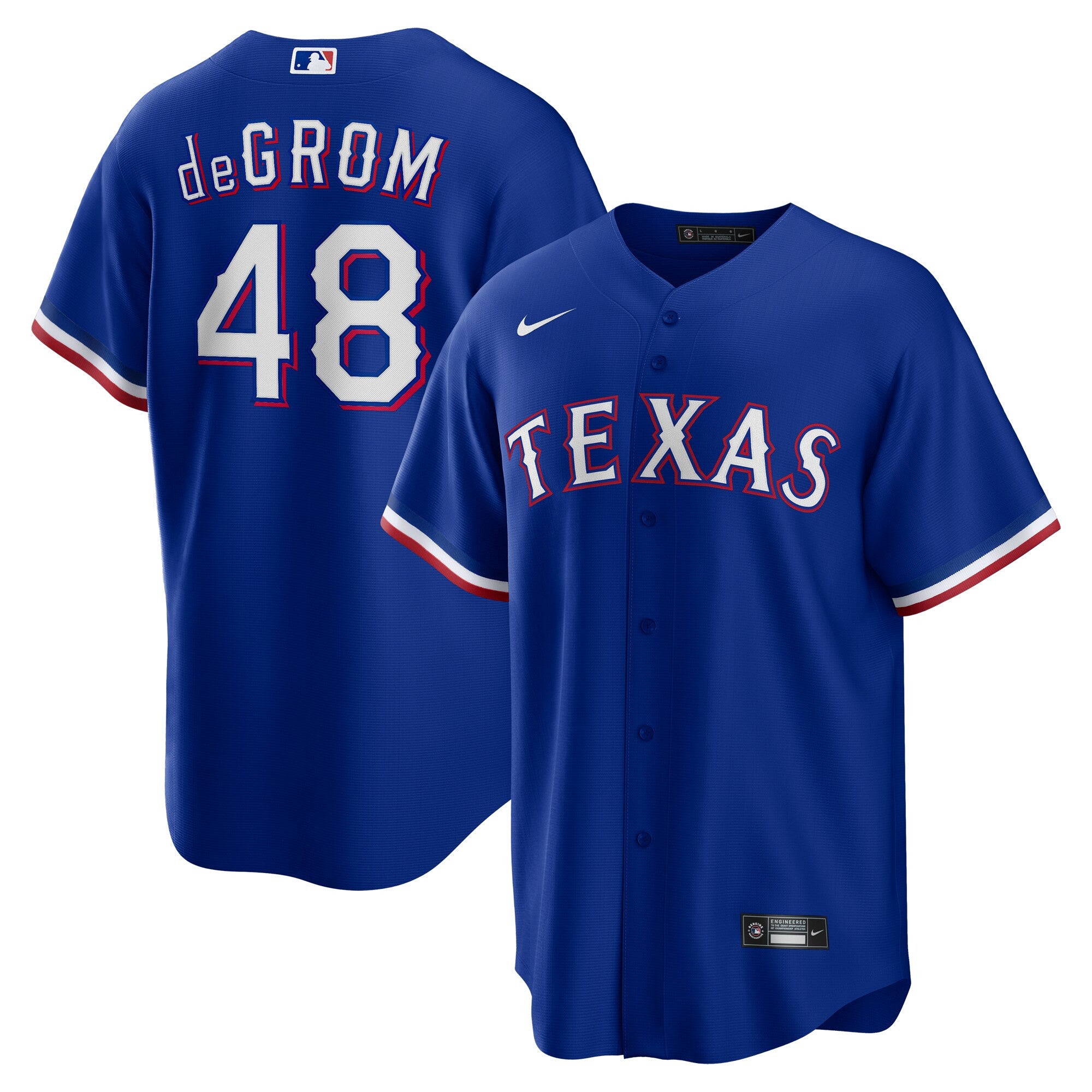 Jacob Degrom Texas Rangers royal Away jersey
