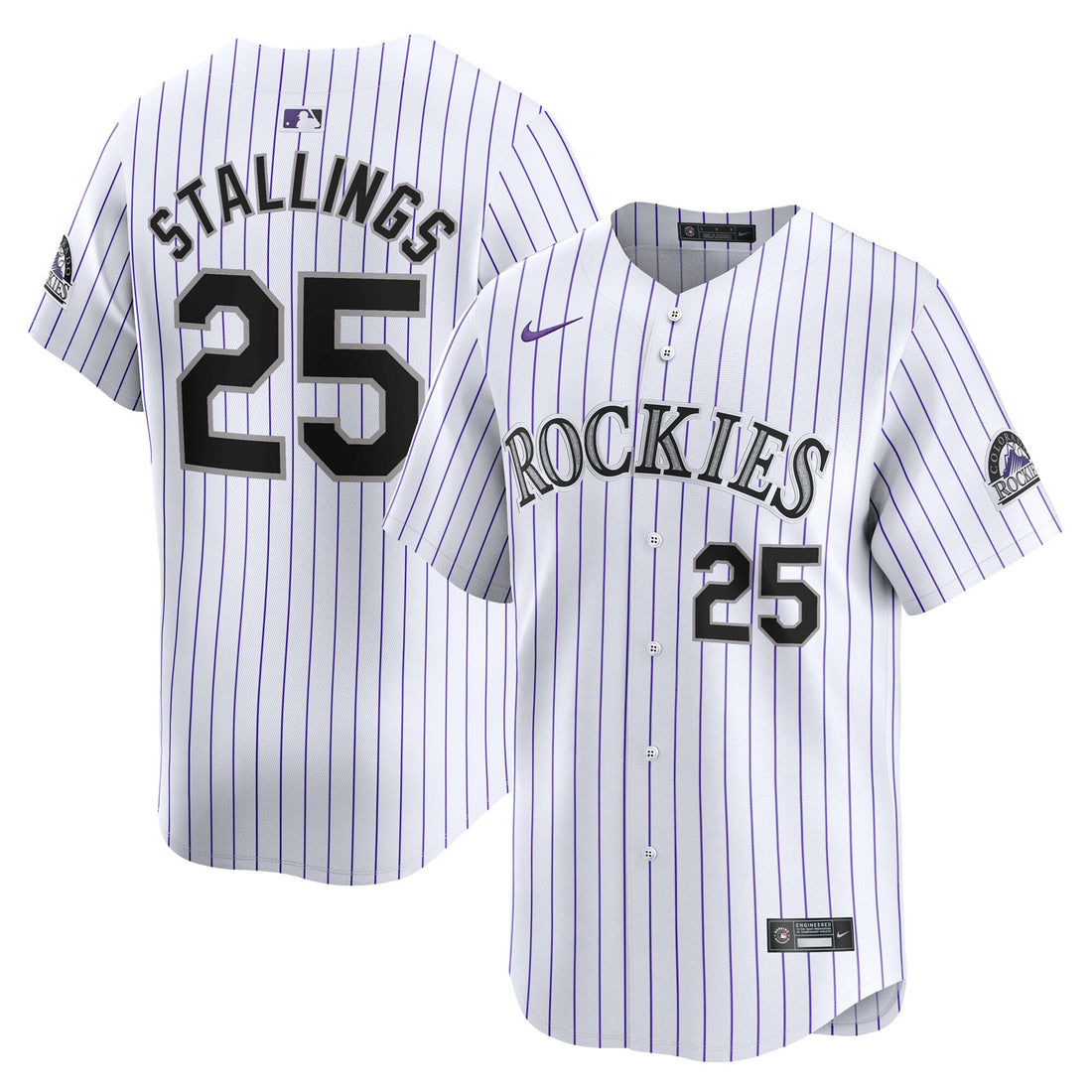 Jacob Stallings Colorado Rockies white Limited jersey