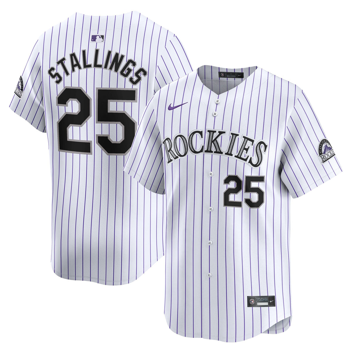 Jacob Stallings Colorado Rockies white Limited jersey