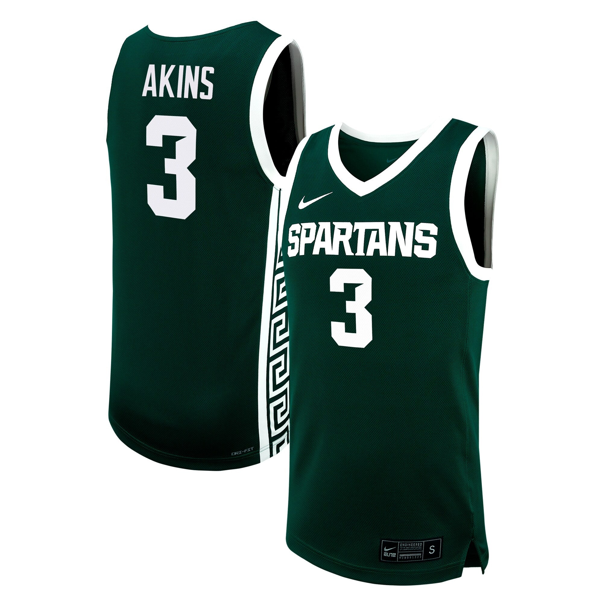 Jaden Akins Michigan State Spartans green jersey