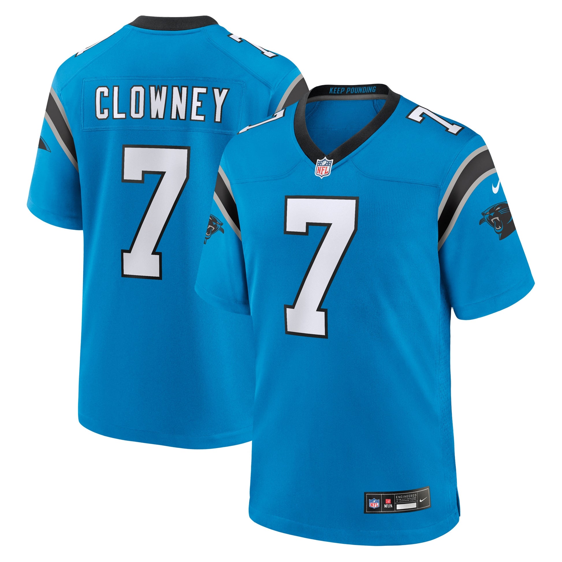 Jadeveon Clowney Carolina Panthers blue Alternate jersey
