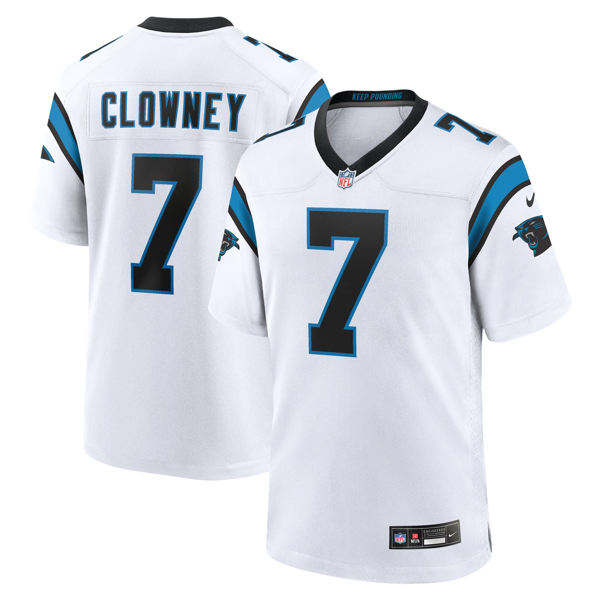 Jadeveon Clowney Carolina Panthers white jersey