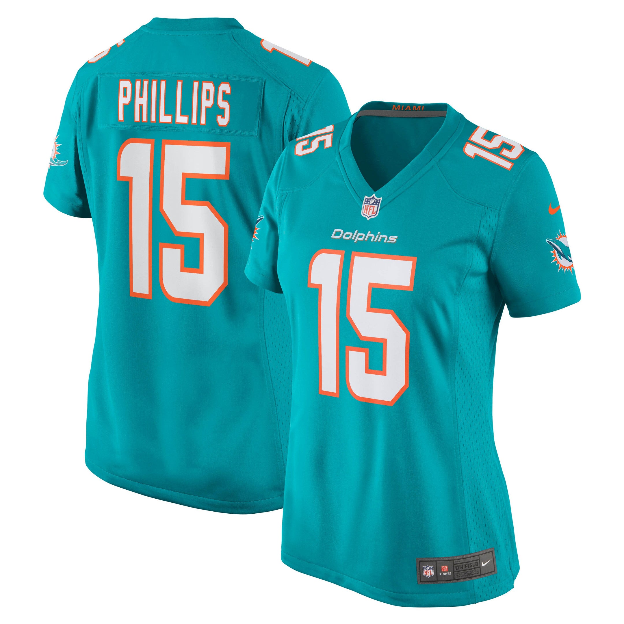 Jaelan Phillips Miami Dolphins aqua Game jersey