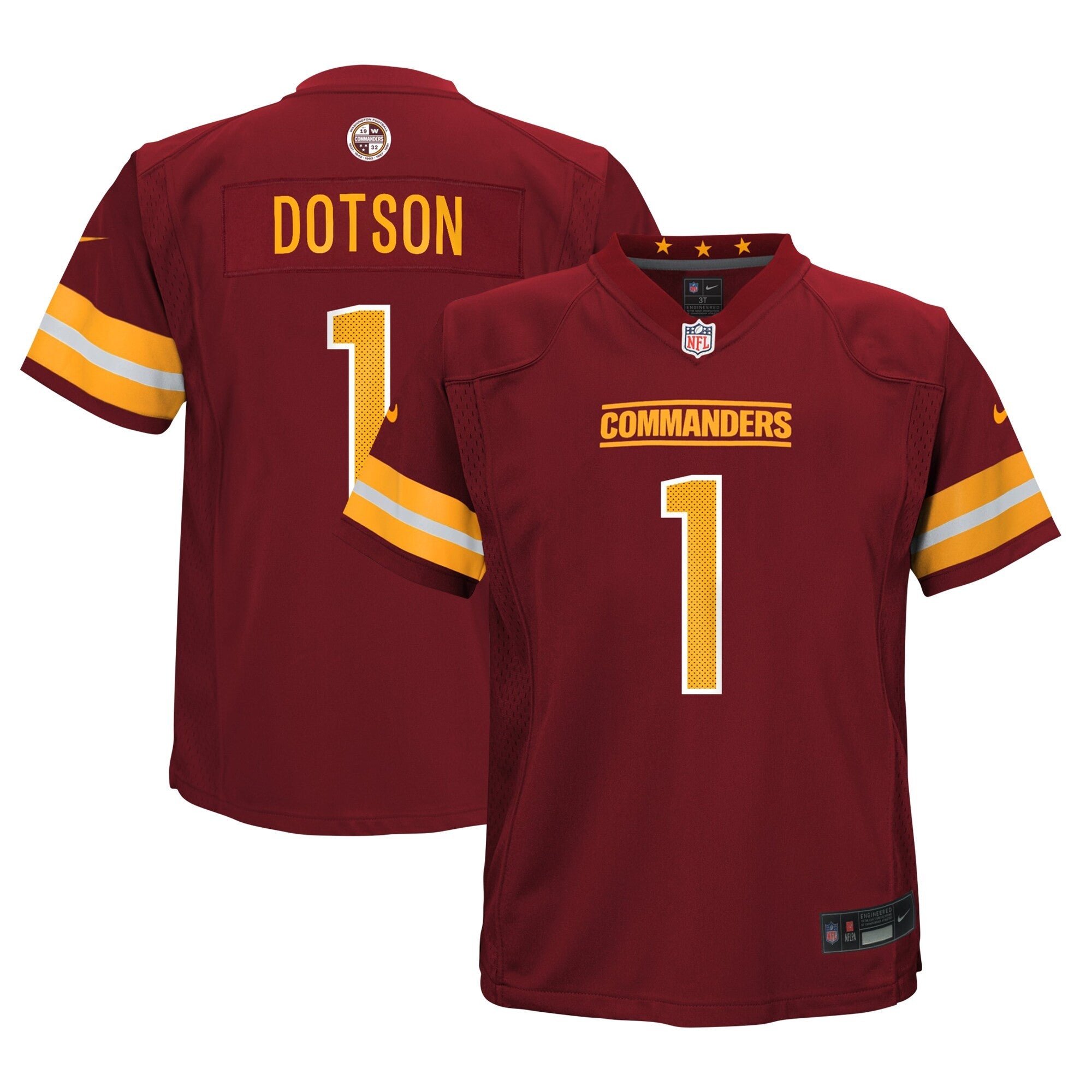 Jahan Dotson Washington Commanders burgundy jersey
