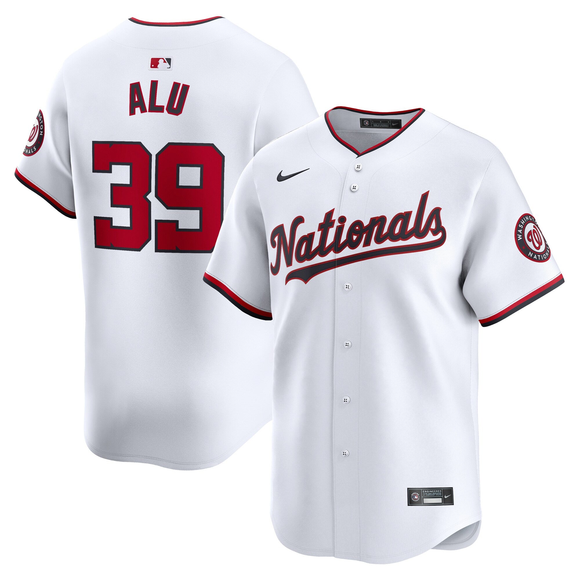 Jake Alu Washington Nationals white Limited jersey