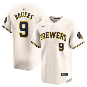 Jake Bauers Milwaukee Brewers cream Limited jersey