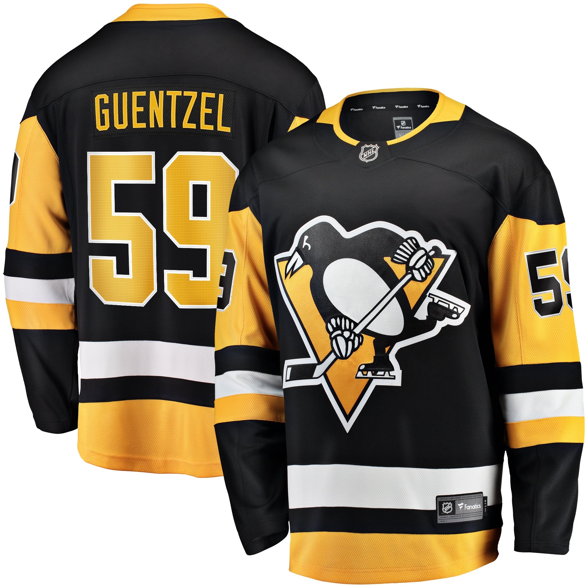 Jake Guentzel Pittsburgh Penguins black Home jersey