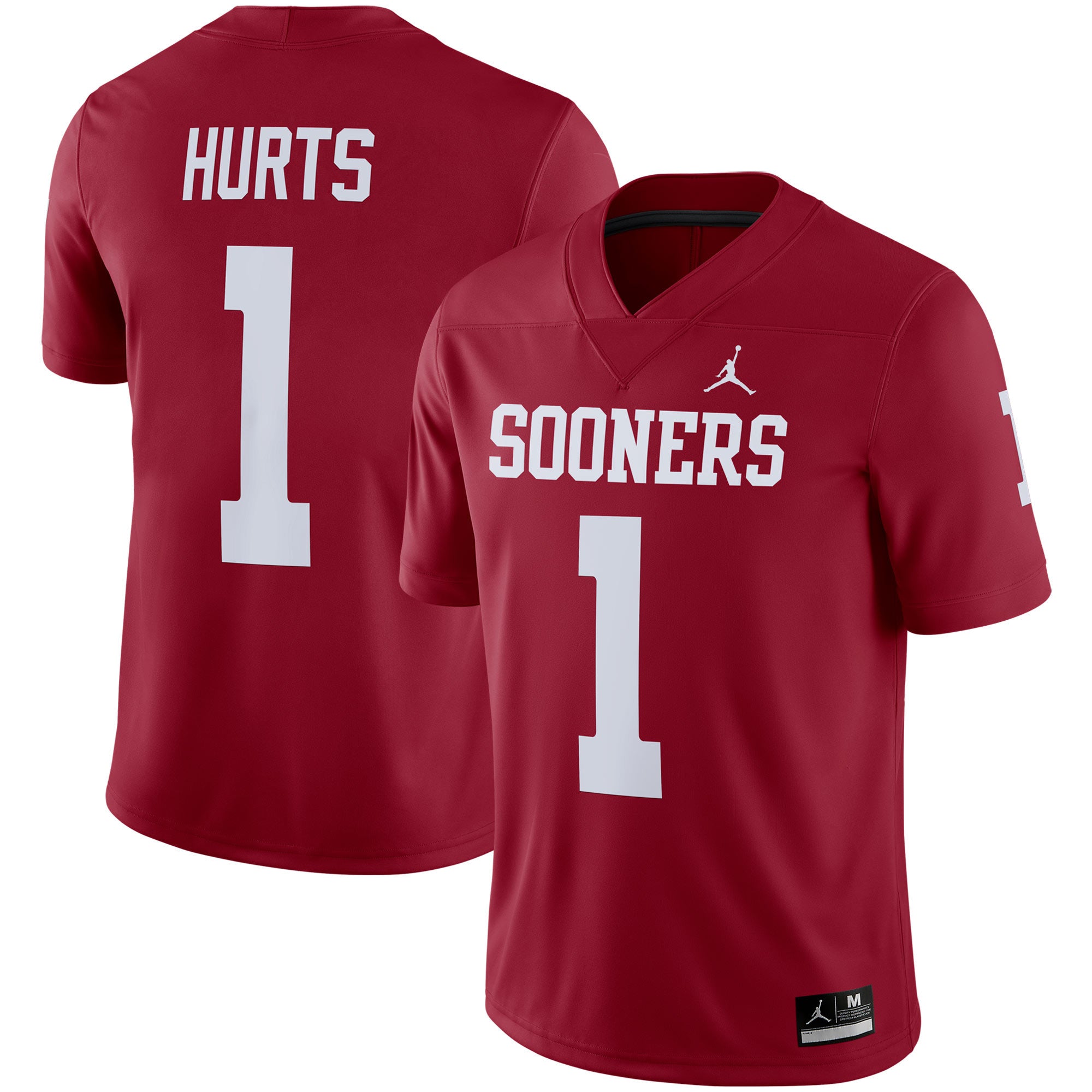 Jalen Hurts Alumni Oklahoma Sooners crimson jersey
