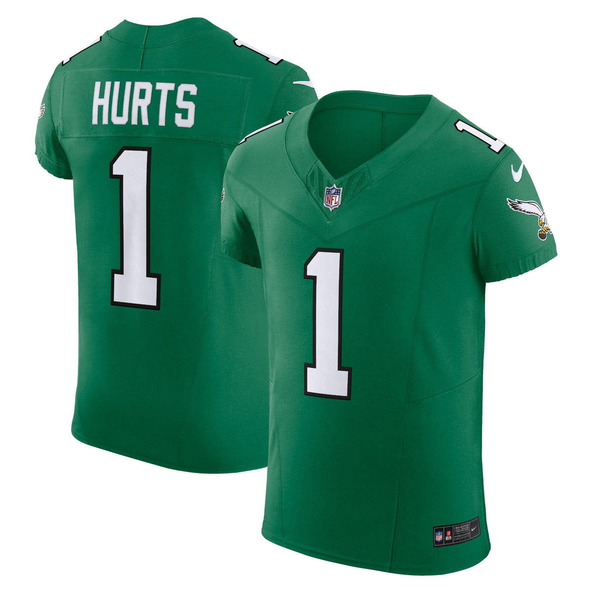 Jalen Hurts Philadelphia Eagles green Vapor jersey