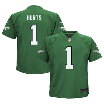 Jalen Hurts Philadelphia Eagles green jersey