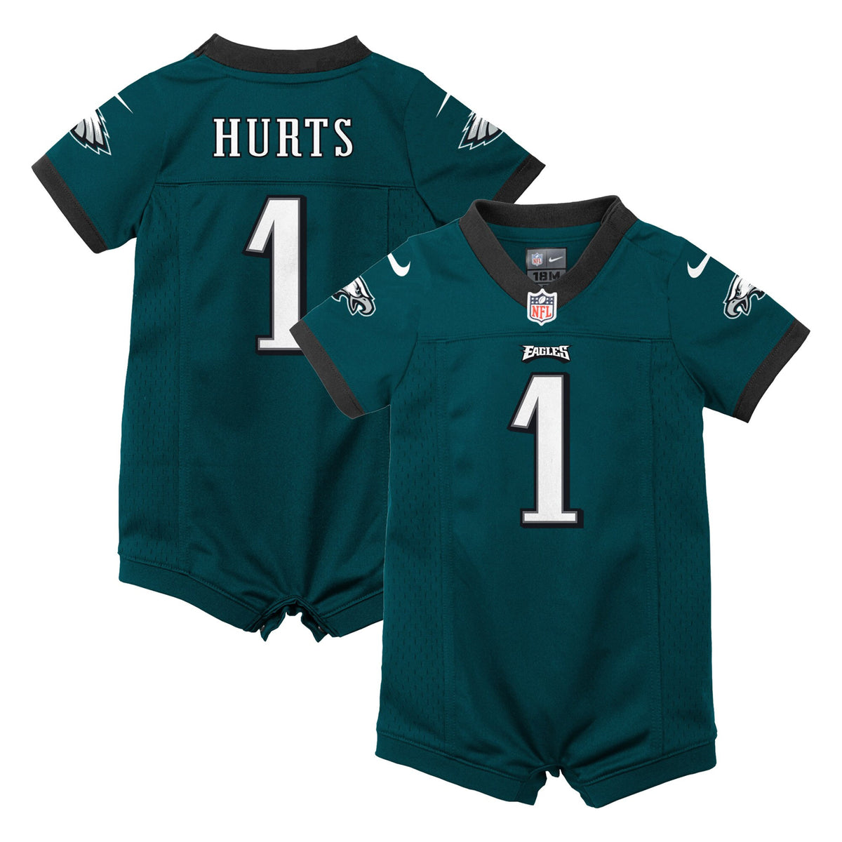 Jalen Hurts Newborn Philadelphia Eagles green Game jersey
