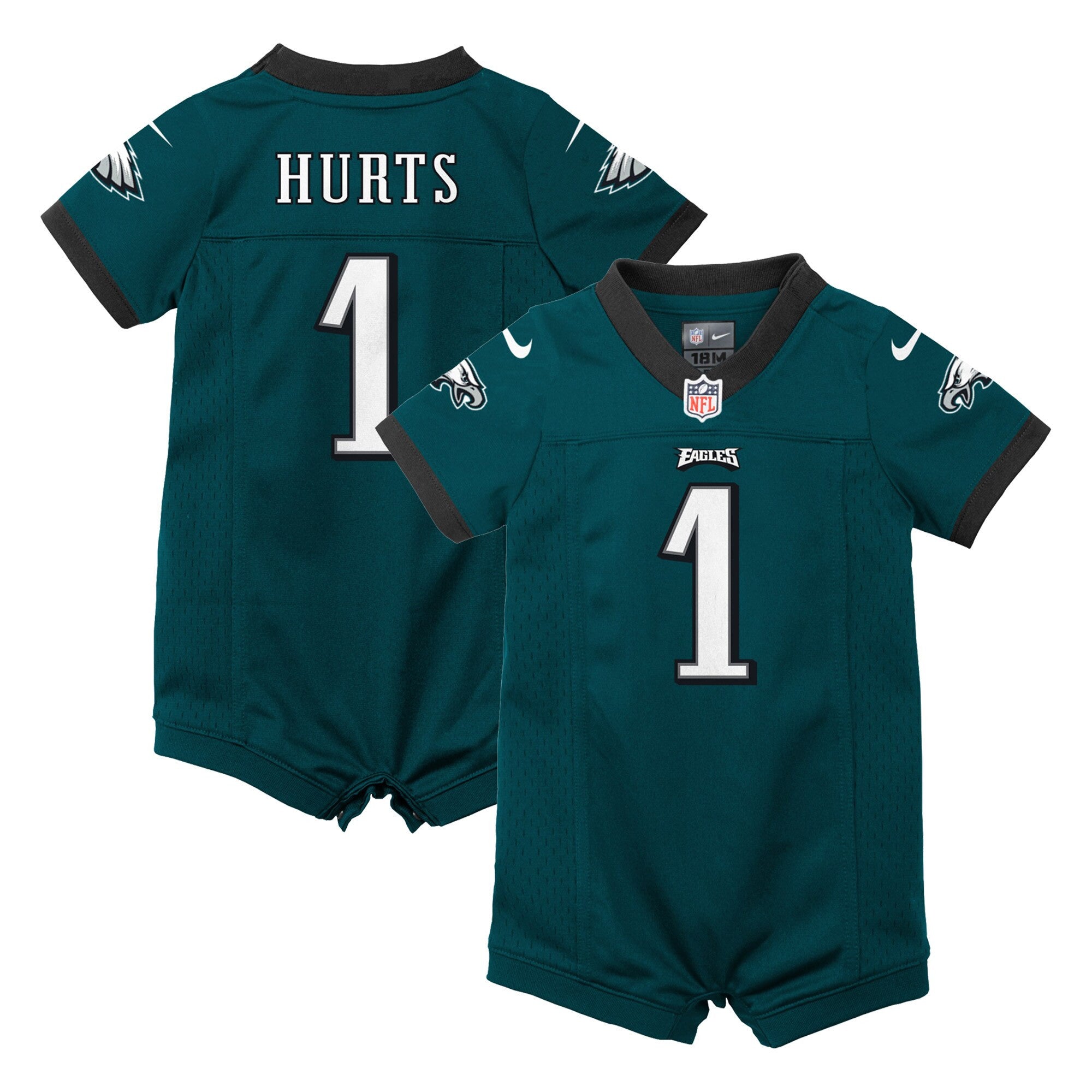 Jalen Hurts Newborn Philadelphia Eagles green Game jersey