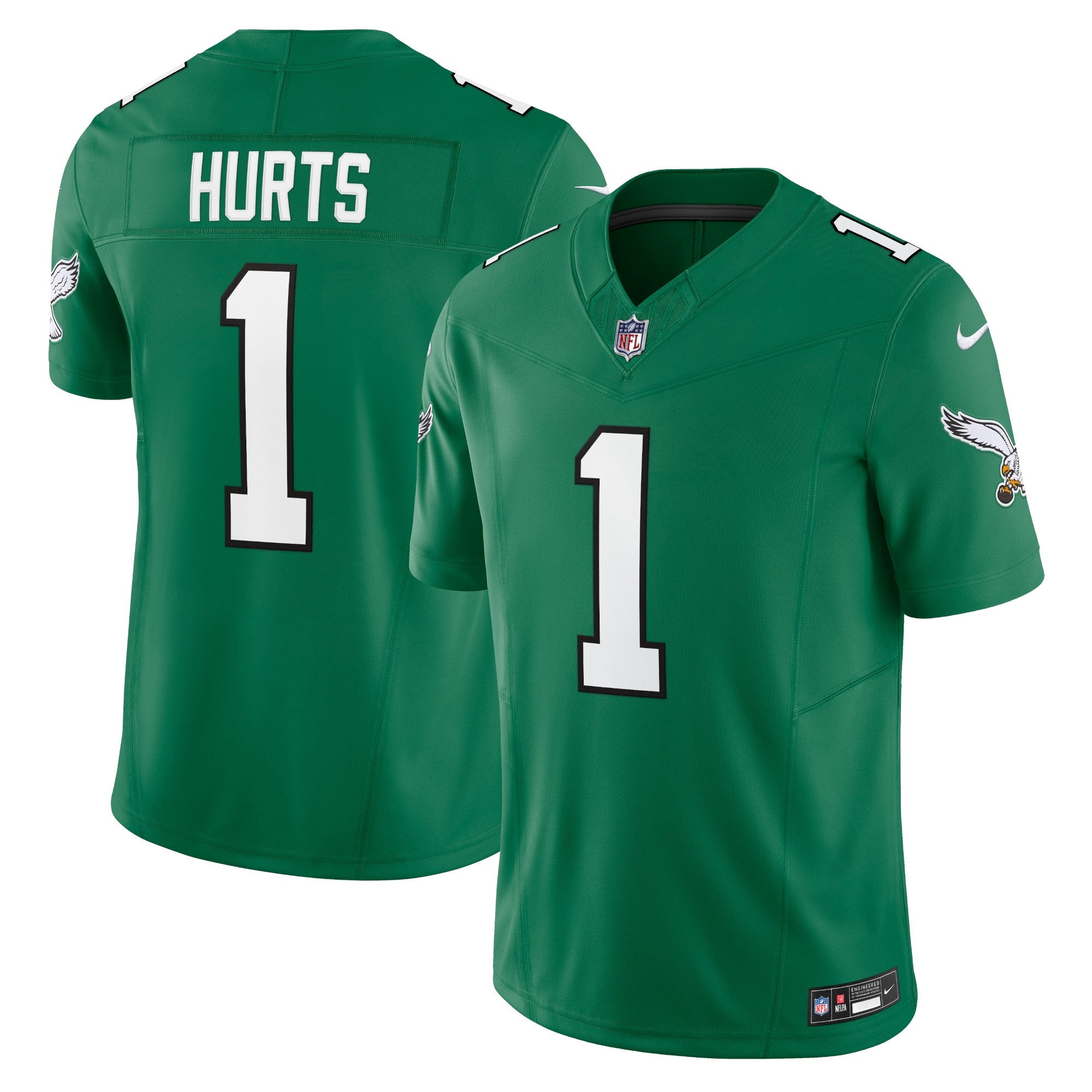 Jalen Hurts Philadelphia Eagles green Vapor jersey