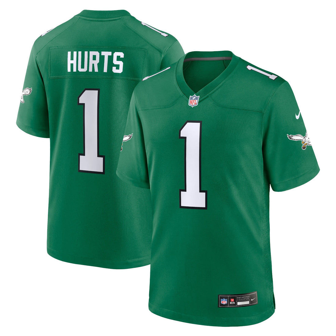 Jalen Hurts Philadelphia Eagles green jersey