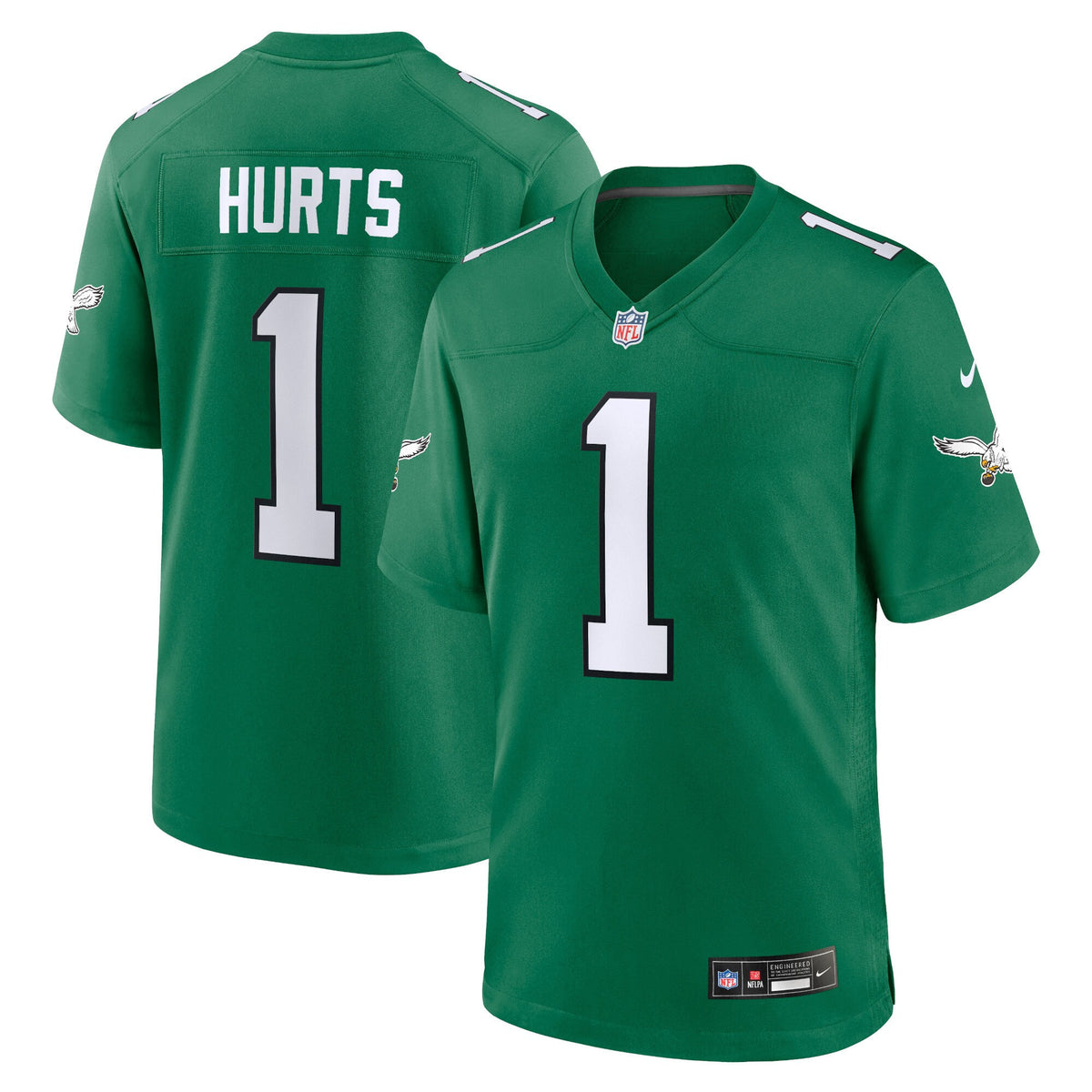 Jalen Hurts Philadelphia Eagles green jersey