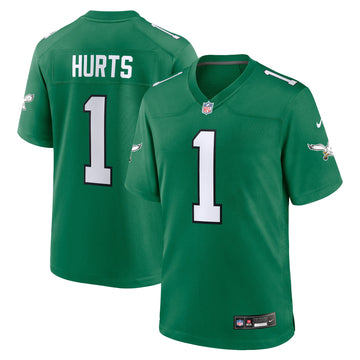 Jalen Hurts Philadelphia Eagles green jersey