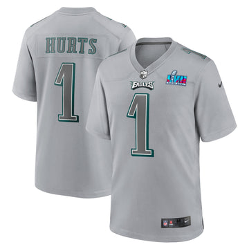 Jalen Hurts Super Bowl Lvii Patch Atmosphere Philadelphia Eagles gray Fashion jersey