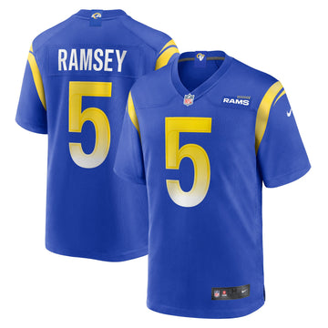 Jalen Ramsey Los Angeles Rams royal jersey