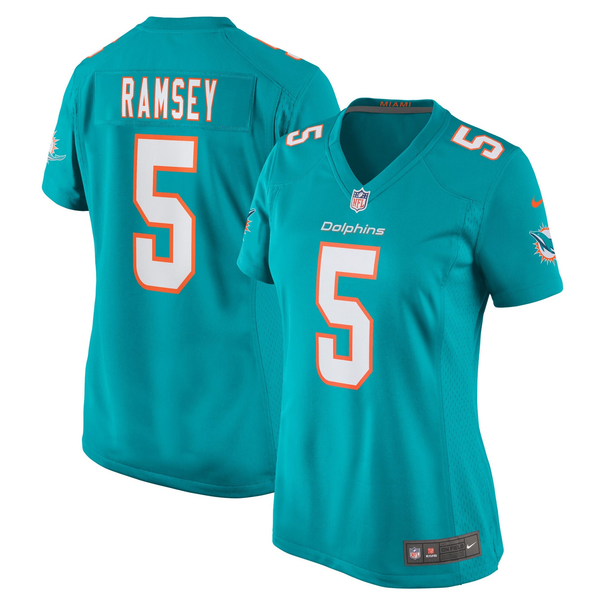 Jalen Ramsey Miami Dolphins aqua jersey