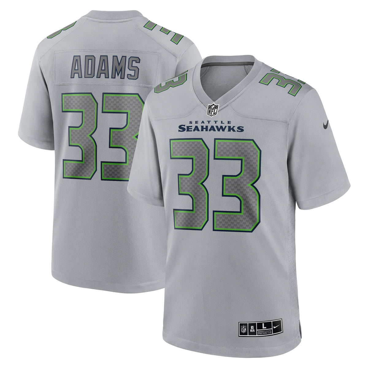 Jamal Adams Atmosphere Seattle Seahawks gray Fashion jersey