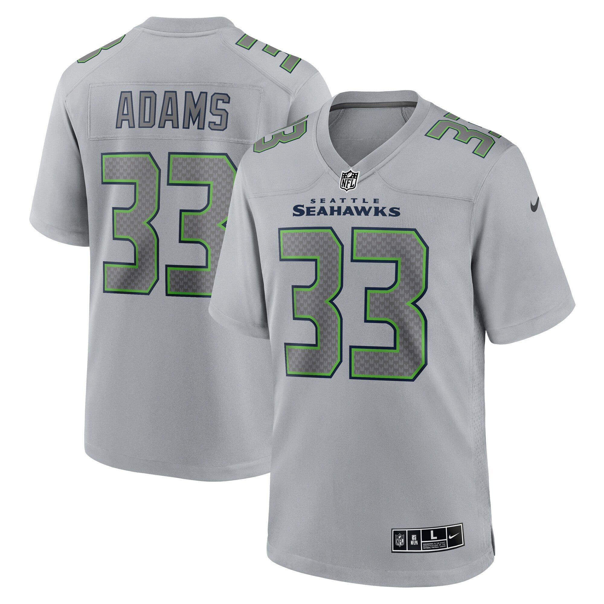 Jamal Adams Atmosphere Seattle Seahawks gray Fashion jersey