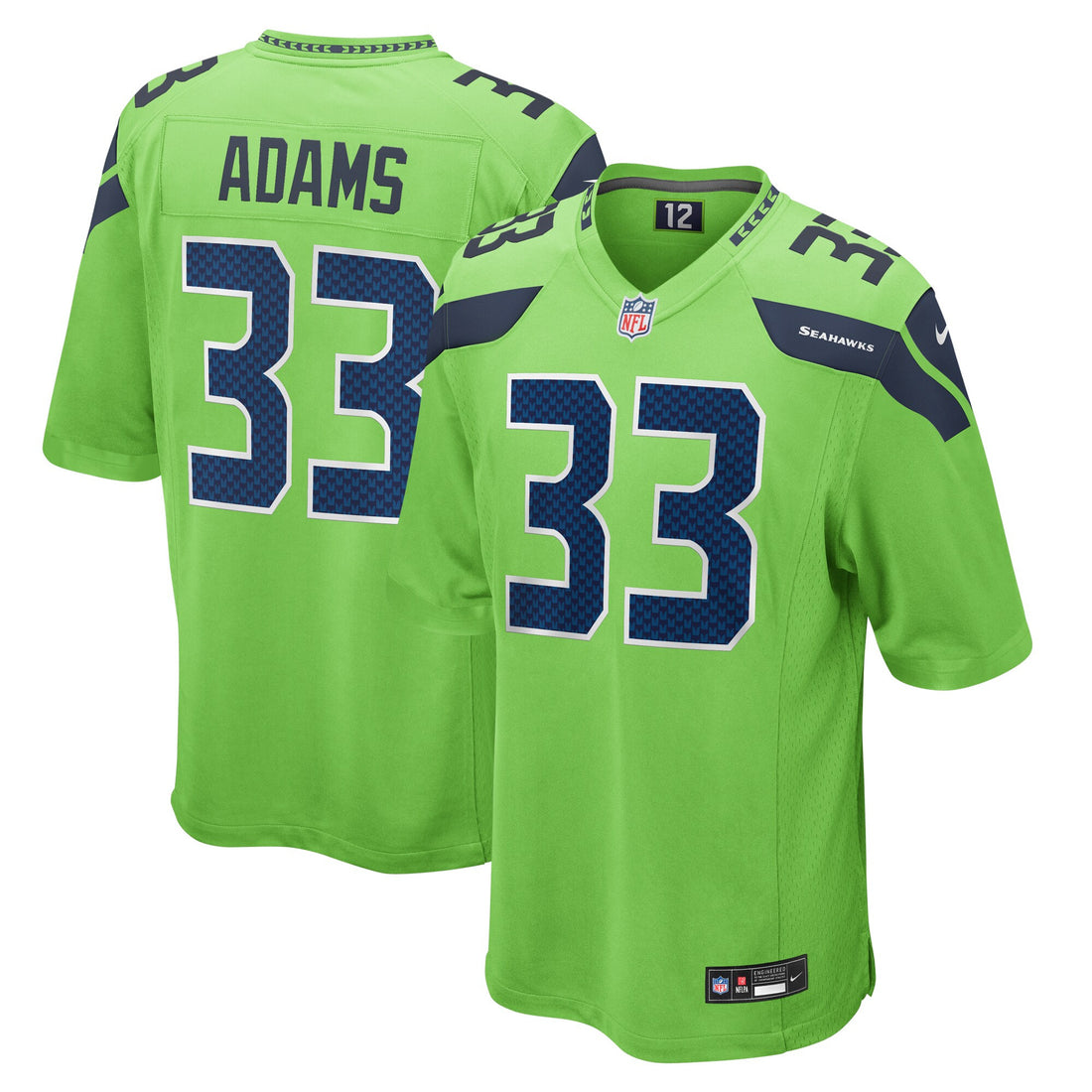 Jamal Adams Seattle Seahawks neon jersey