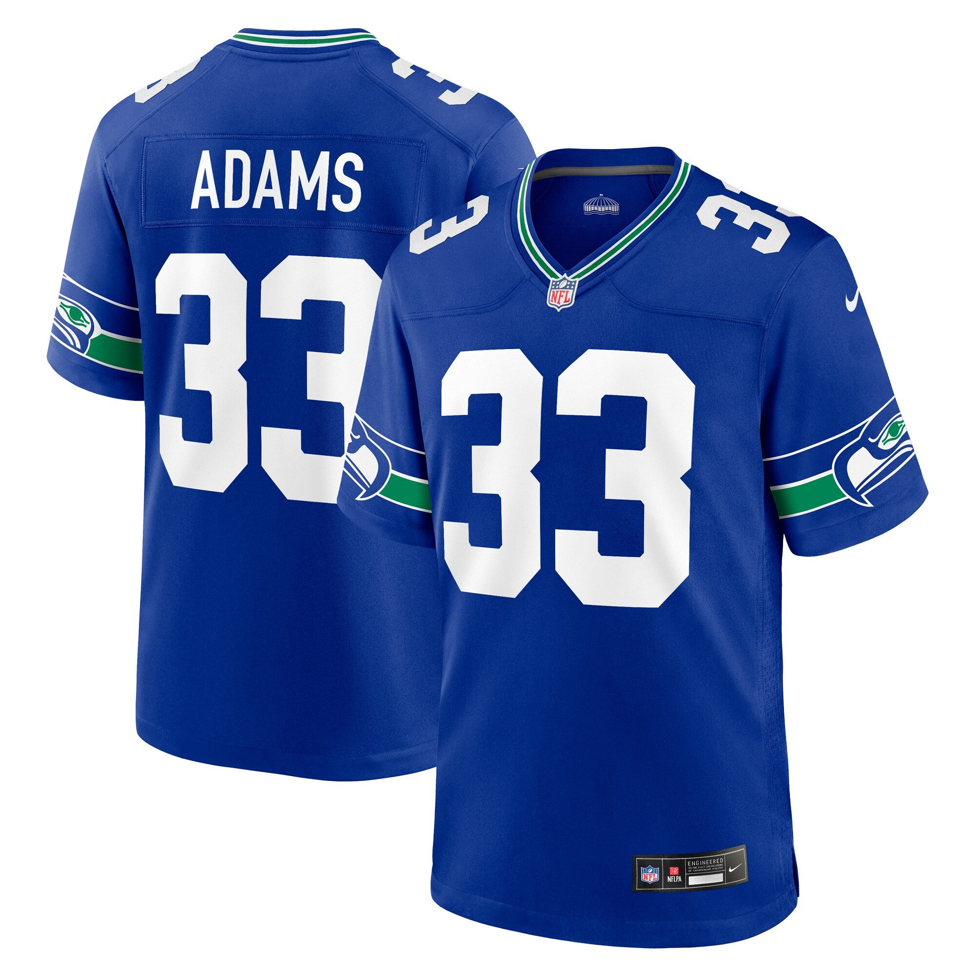 Jamal Adams Seattle Seahawks royal Throwback jersey