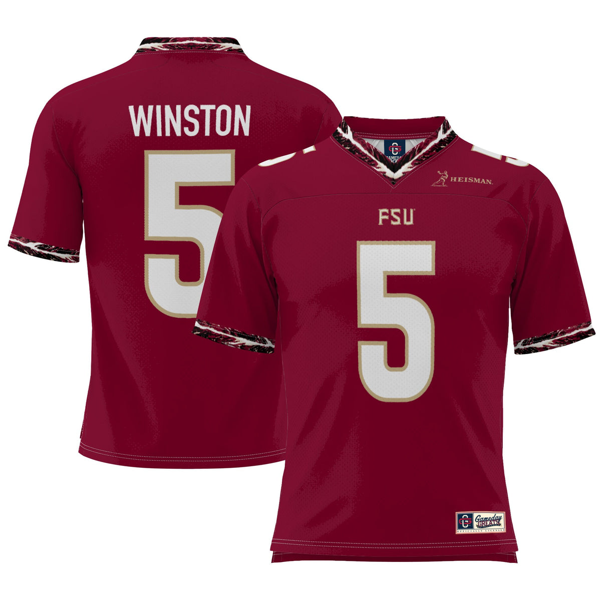 Jameis Winston Heisman Garnet Florida State Seminoles jersey