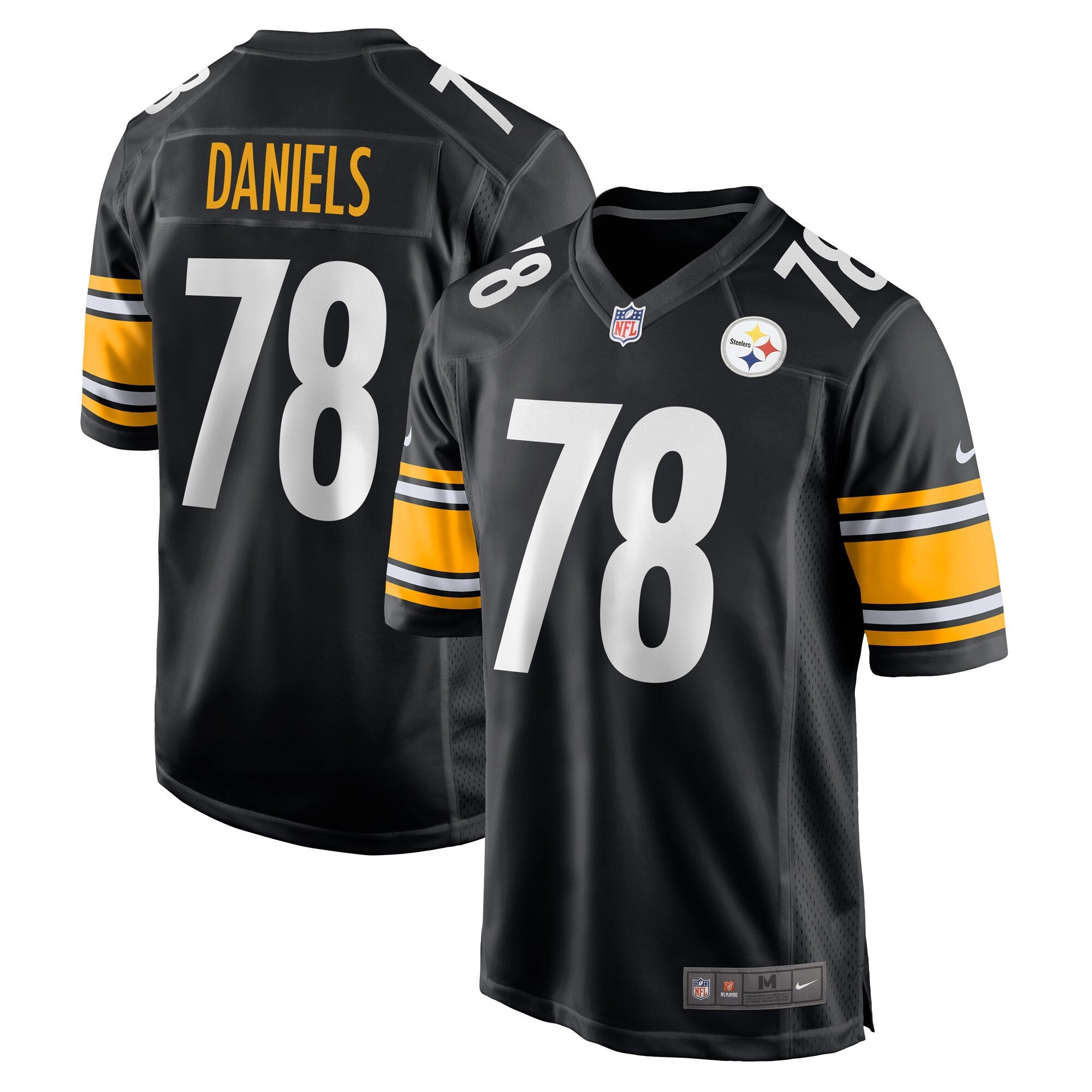 James Daniels Pittsburgh Steelers black Game jersey