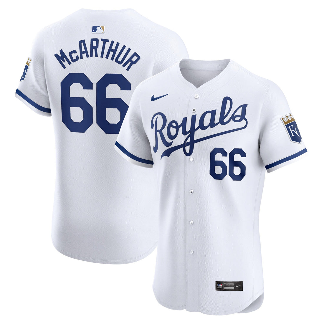James Macarthur Kansas City Royals white Elite jersey