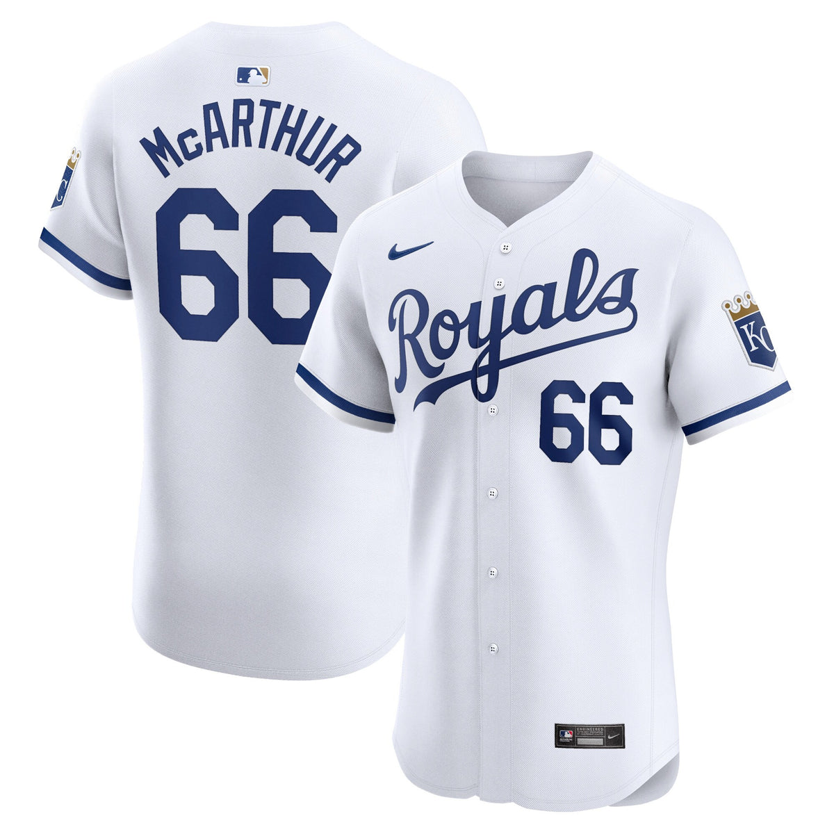 James Macarthur Kansas City Royals white Elite jersey