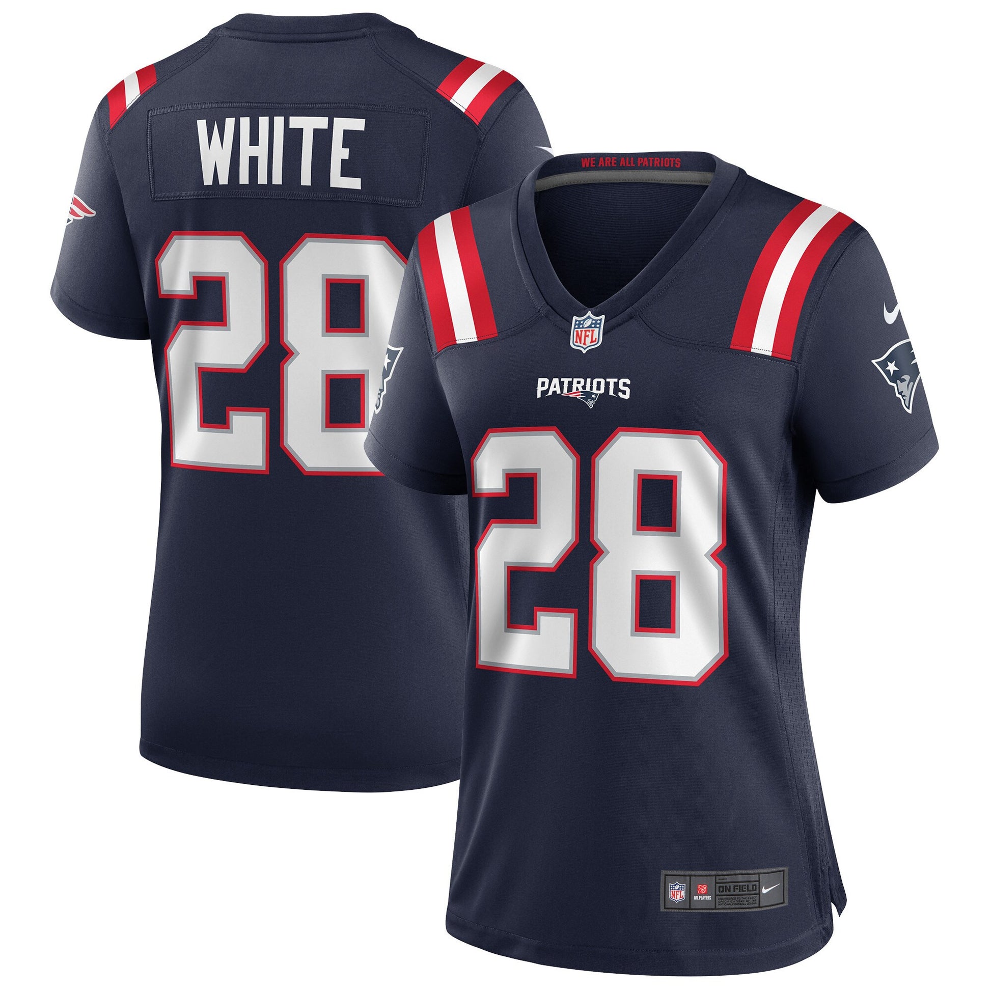 James White New England Patriots navy jersey