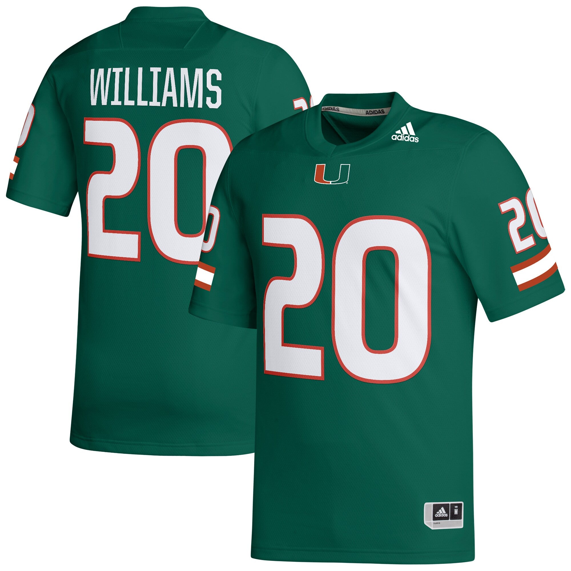 James Williams Miami Hurricanes green jersey
