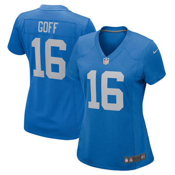 Jared Goff Detroit Lions blue Game jersey