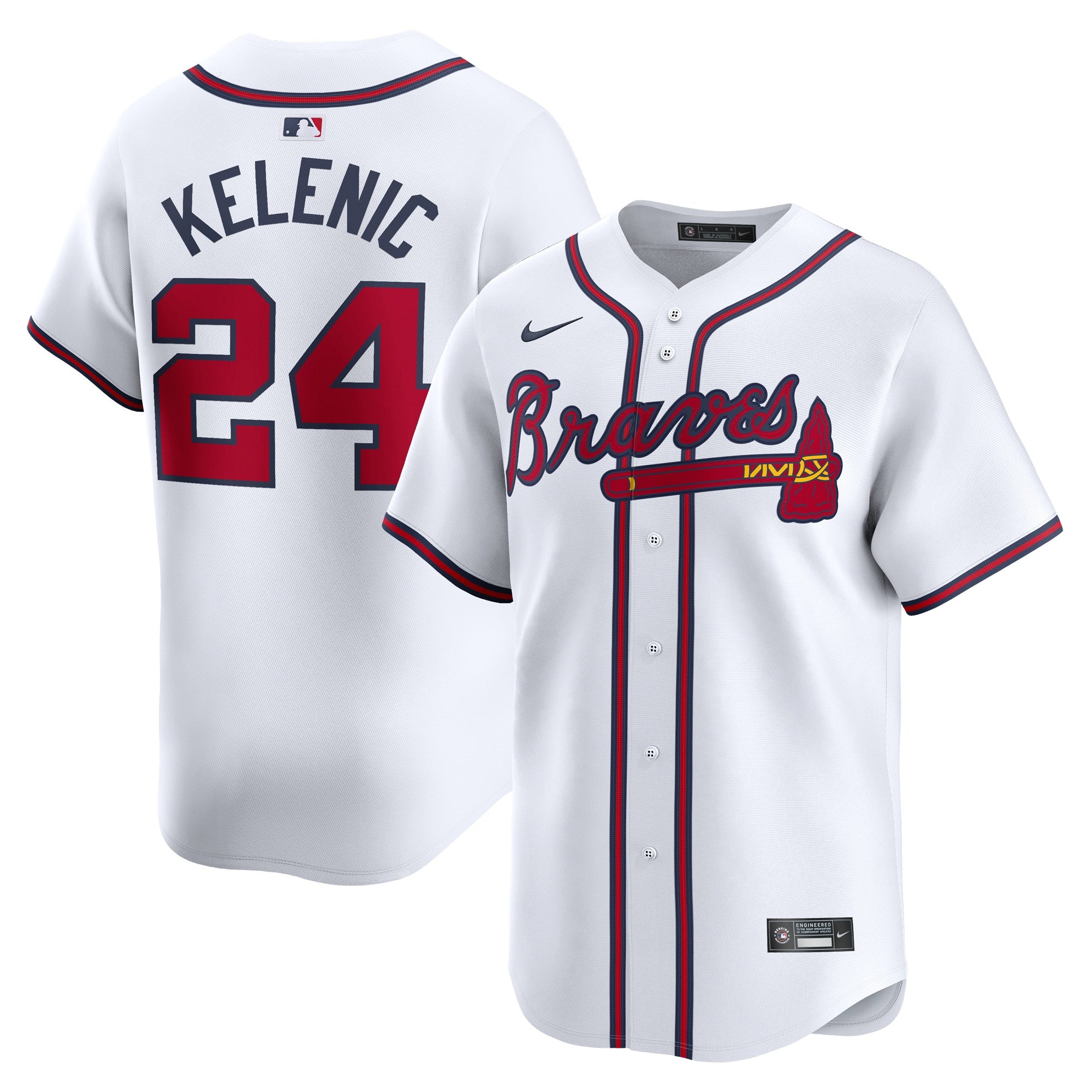 Jarred Kelenic Atlanta Braves white Limited jersey