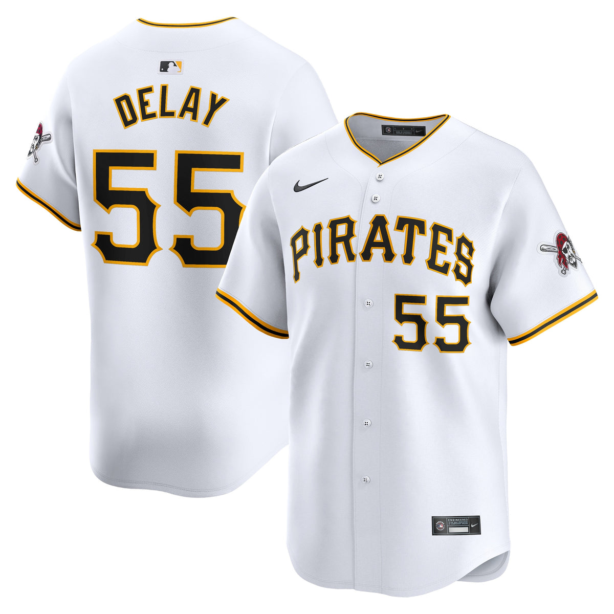 Jason Delay Pittsburgh Pirates white Limited jersey