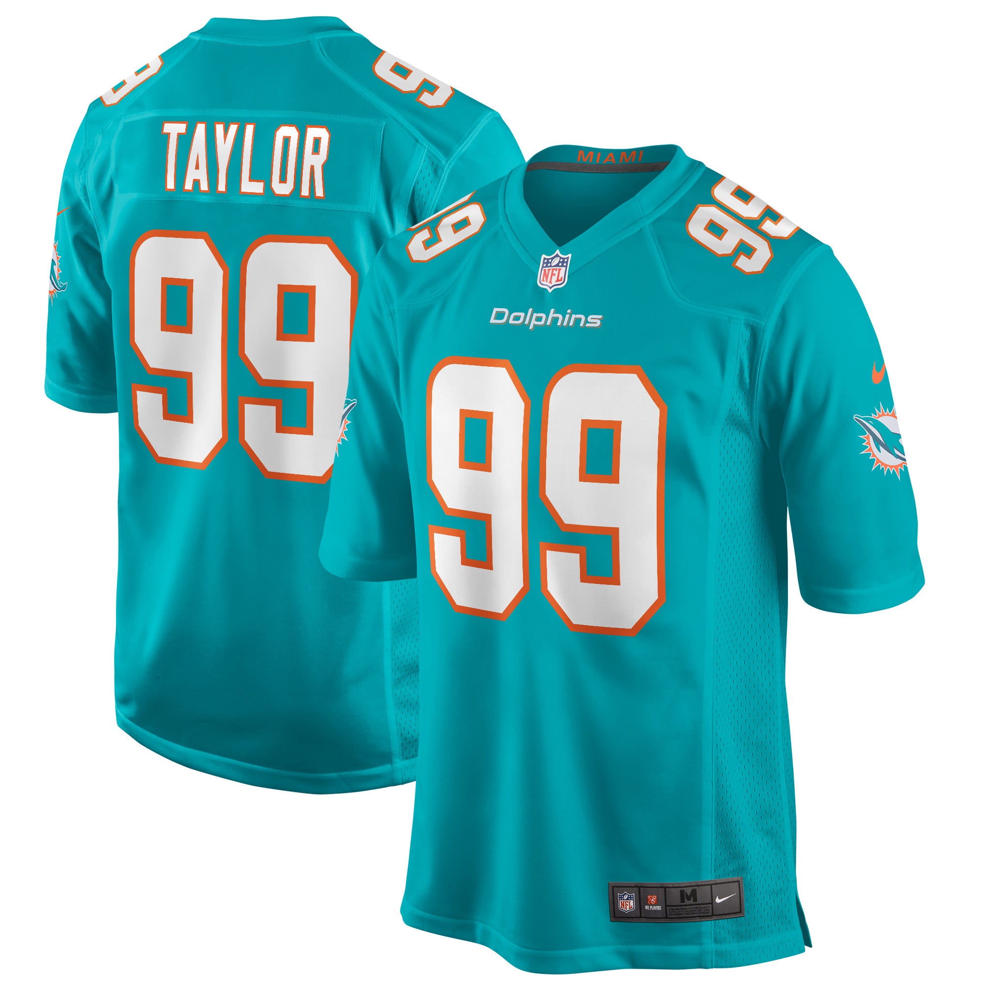 Jason Taylor Miami Dolphins aqua Game jersey
