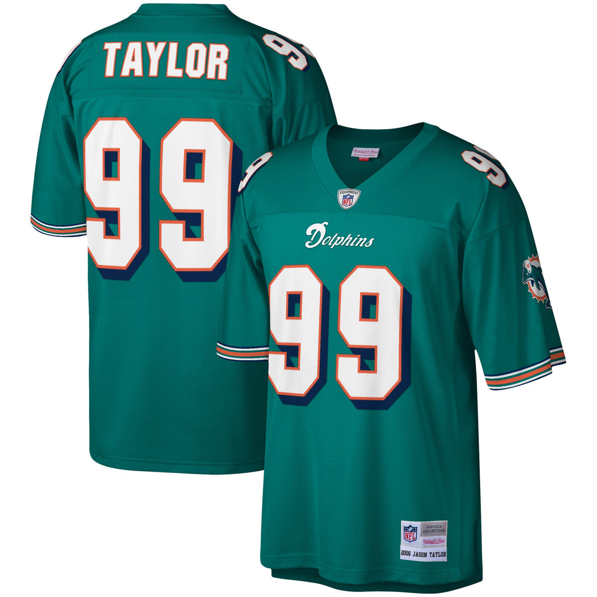 Jason Taylor Miami Dolphins aqua jersey