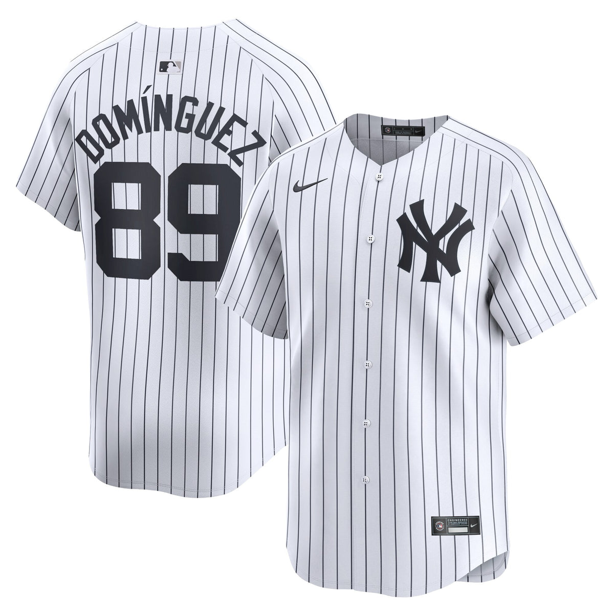 Jasson Dominguez New York Yankees white Limited jersey