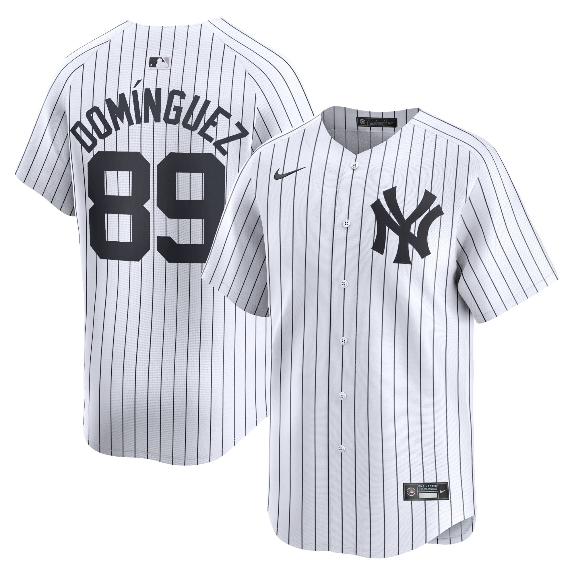 Jasson Dominguez New York Yankees white Limited jersey