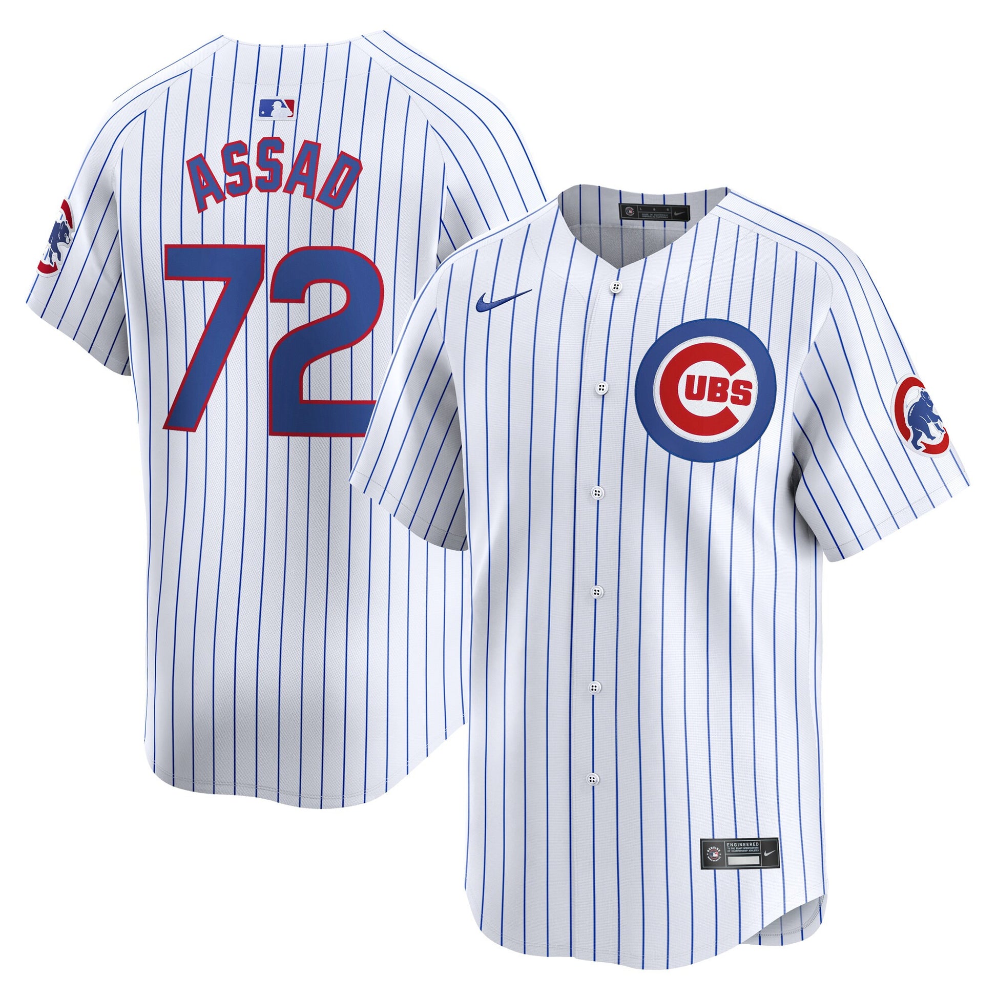 Javier Assad Chicago Cubs white Limited jersey