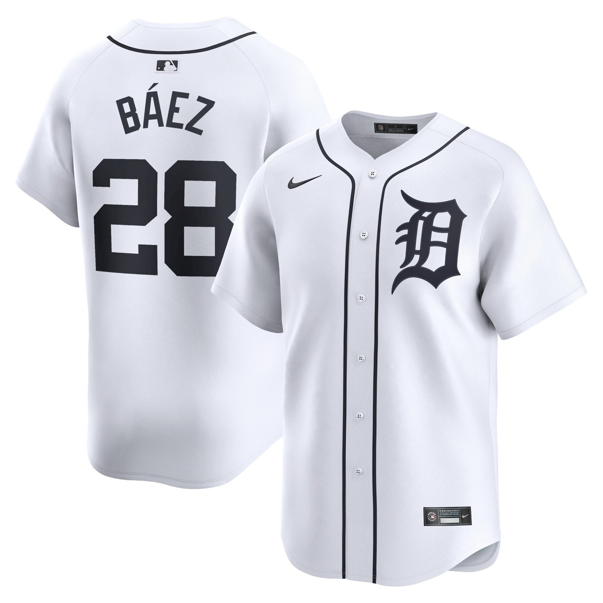 Javier Baez Detroit Tigers white Limited jersey