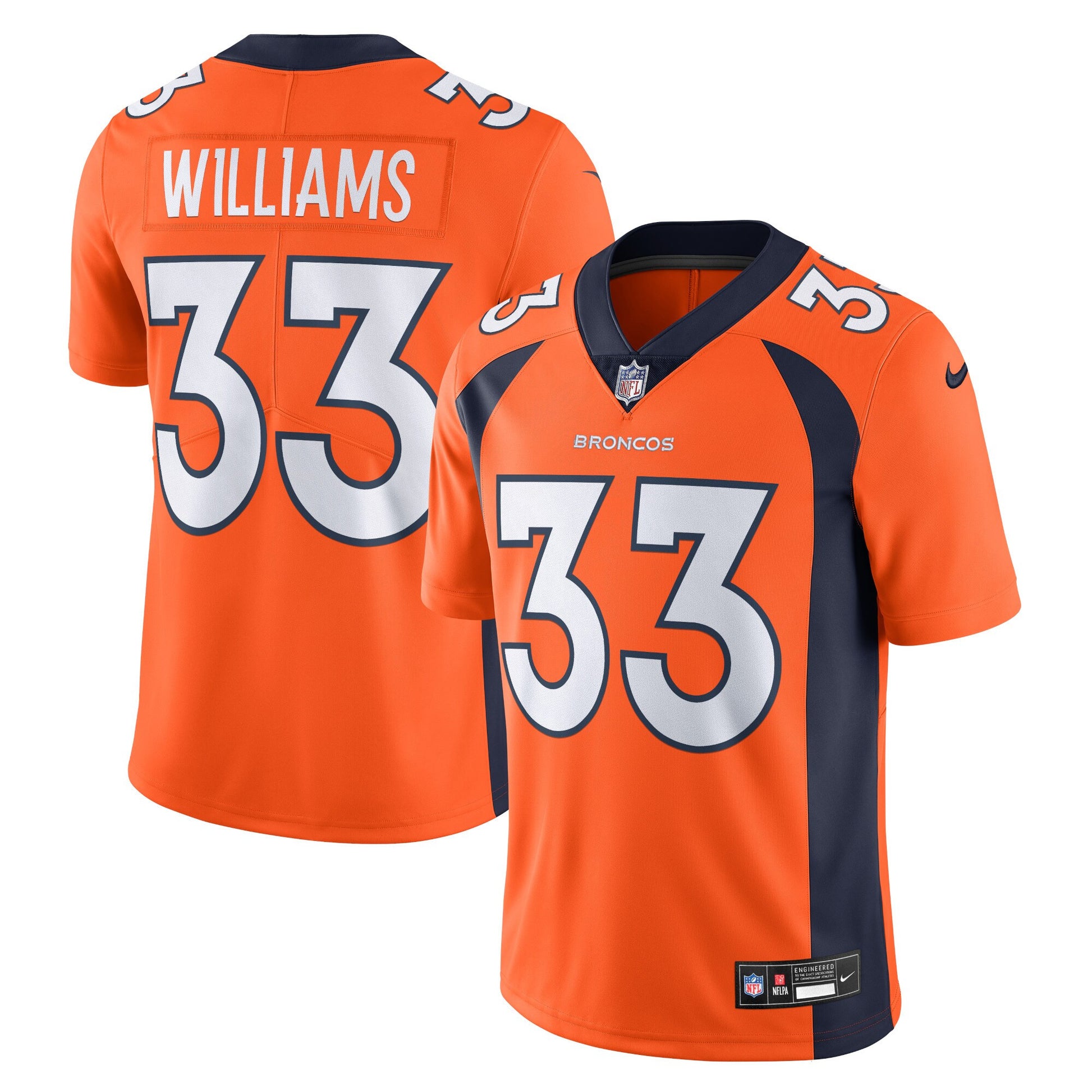 Javonte Williams Denver Broncos orange Untouchable jersey