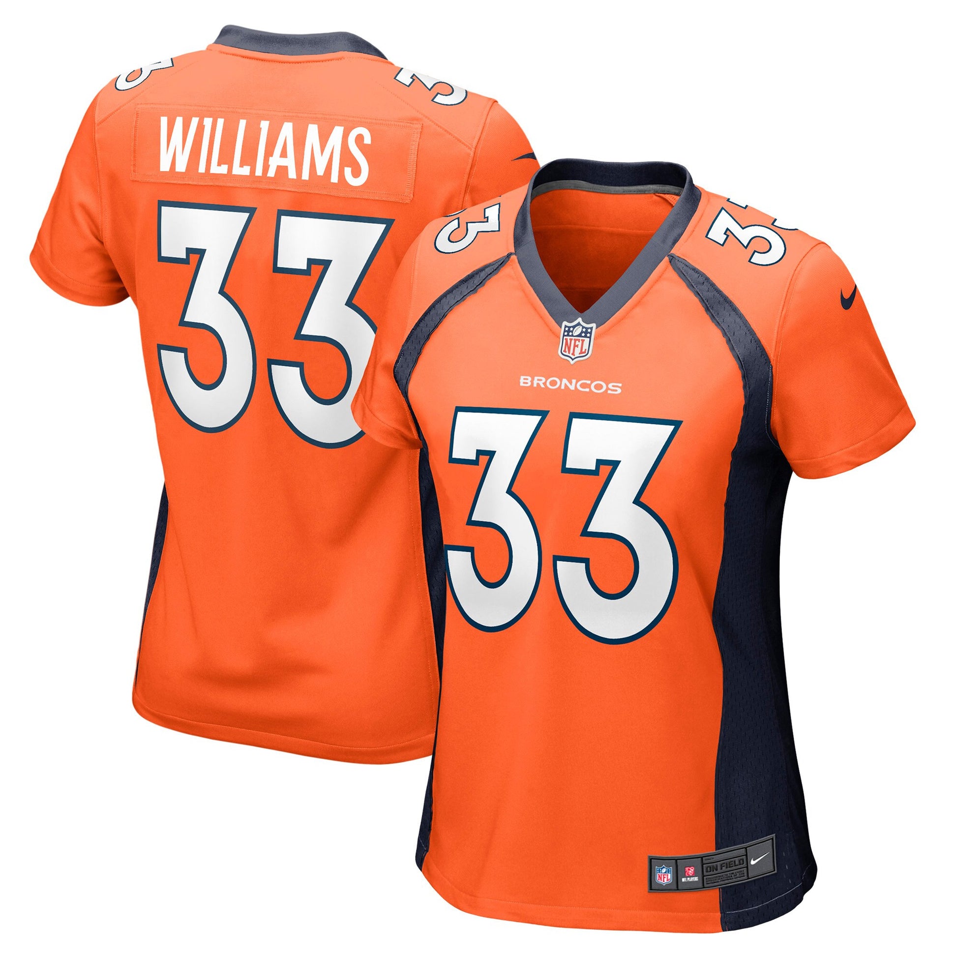 Javonte Williams Denver Broncos orange jersey
