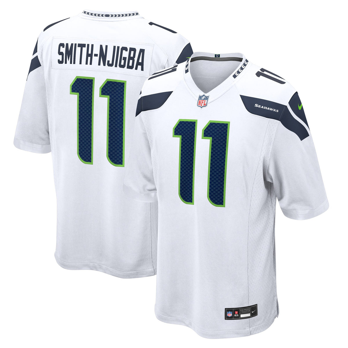 Jaxon Smith-njigba Seattle Seahawks white Away jersey
