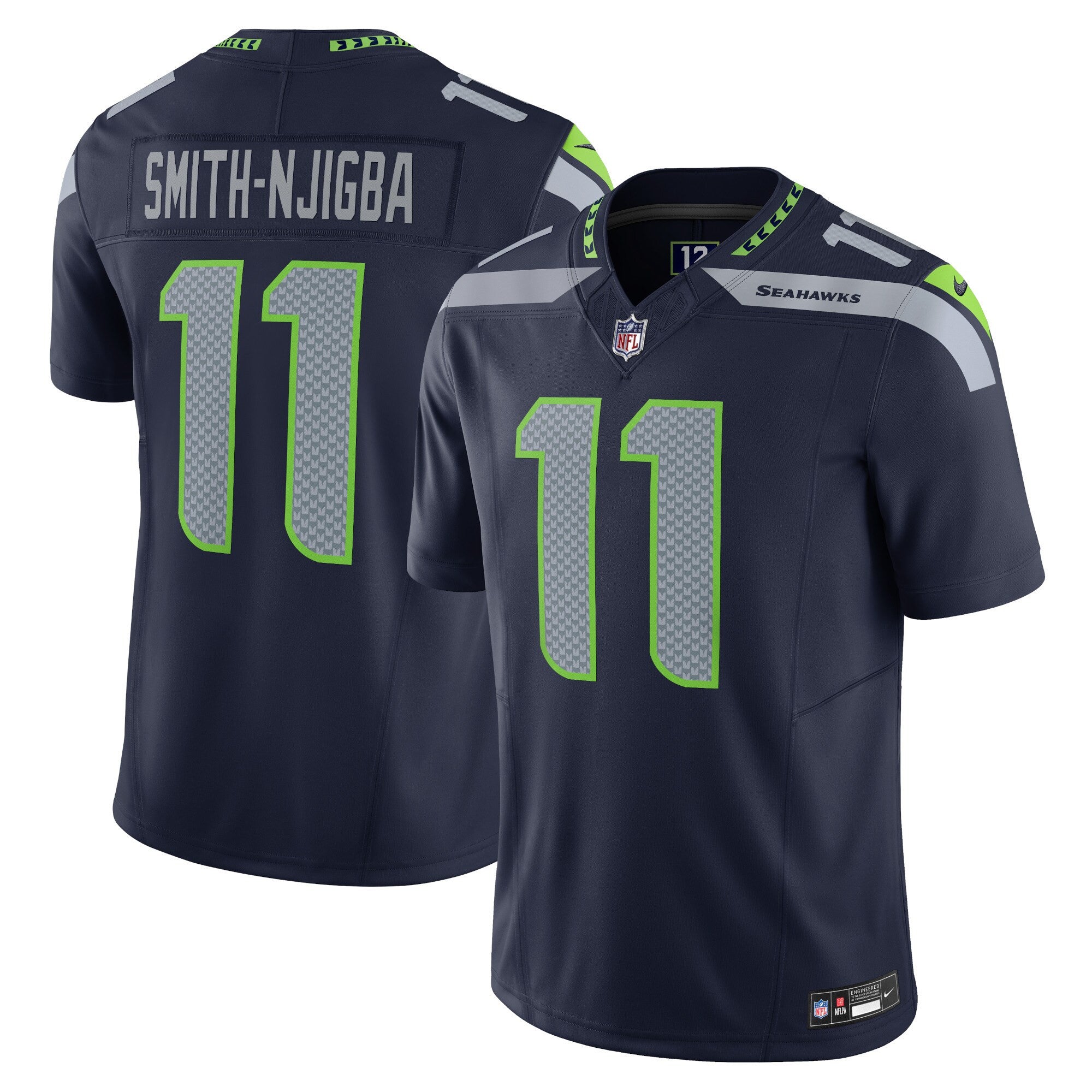 Jaxon Smith-njigba Seattle Seahawks navy Vapor jersey