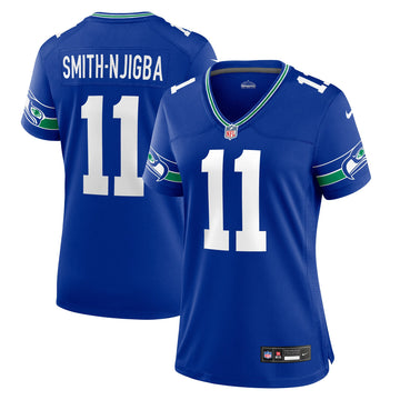 Jaxon Smith-njigba Seattle Seahawks royal Throwback jersey
