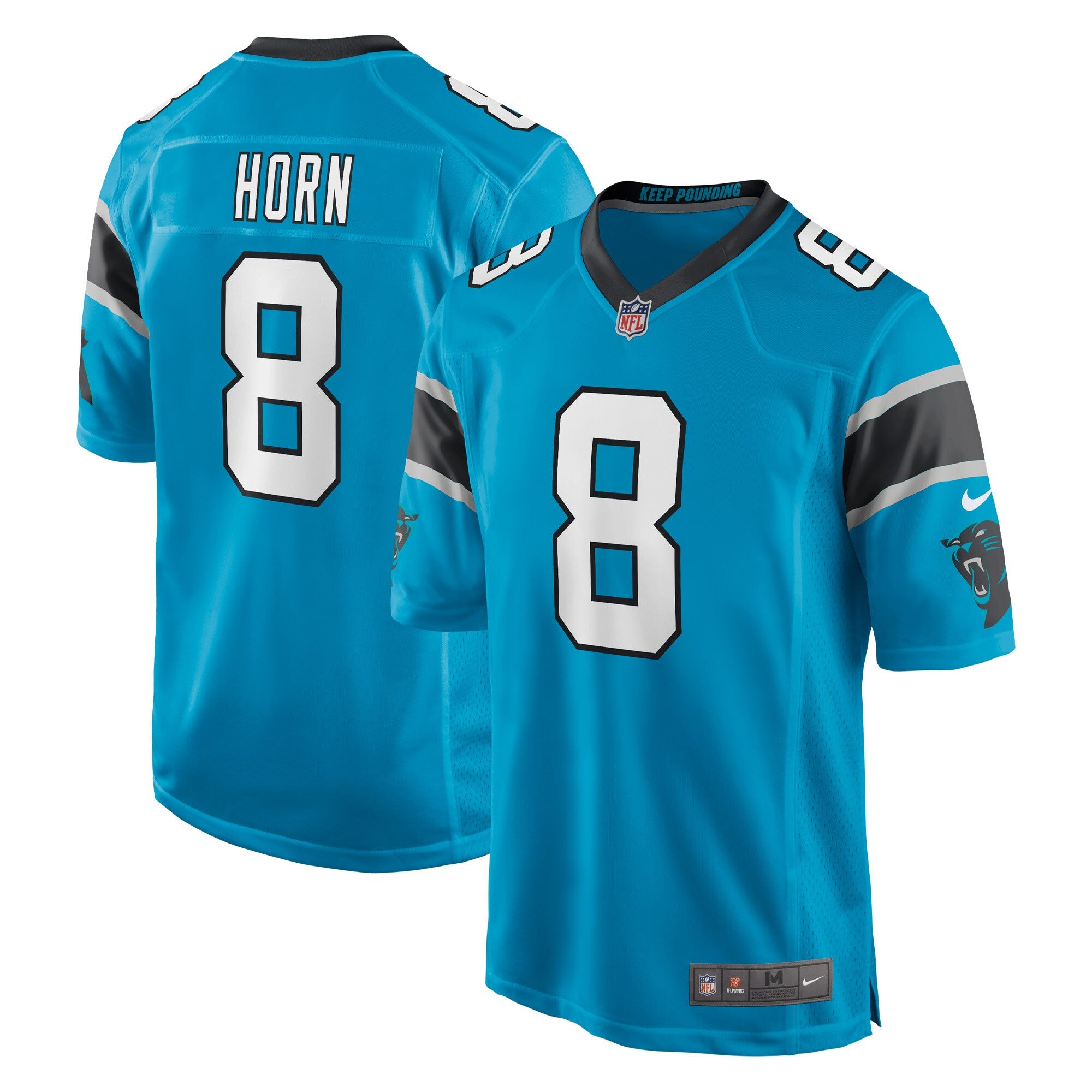 Jaycee Horn Carolina Panthers blue jersey
