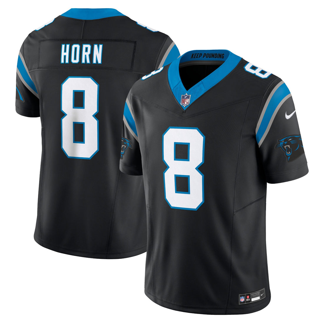 Jaycee Horn Carolina Panthers black Vapor jersey
